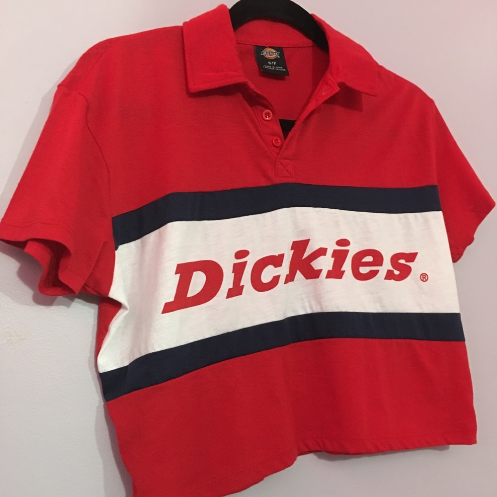 Dickie’s collared crop top